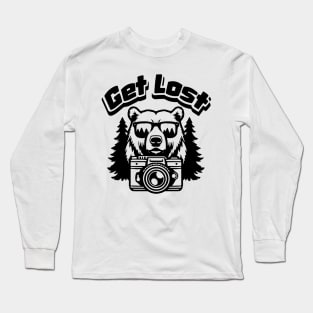 get lost bear hiking Long Sleeve T-Shirt